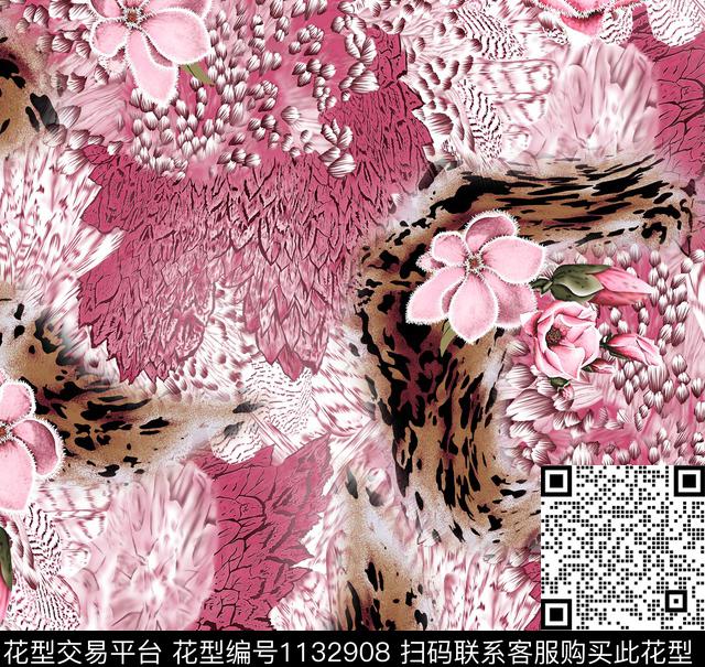 传统华亿平台大牌风动物传统印花华亿平台下载（图片编号: 1132908） - 瓦栏（Walan）