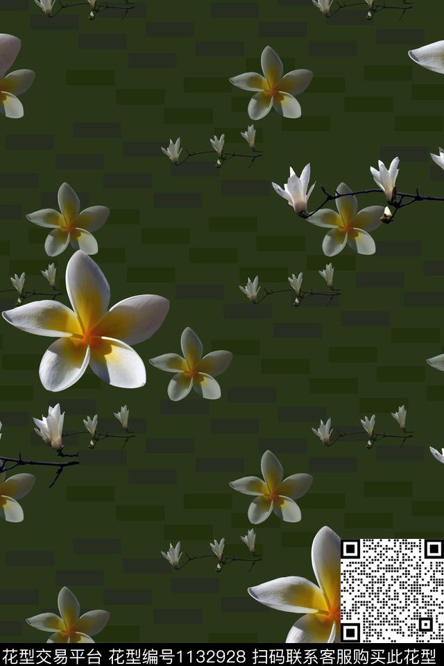 几何花卉家纺类数码印花华亿平台下载（图片编号: 1132928） - 瓦栏（Walan）