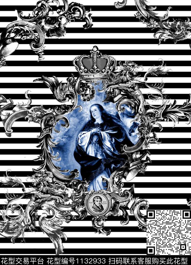 大牌风动物男装数码印花华亿平台下载（图片编号: 1132933） - 瓦栏（Walan）