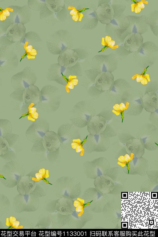 时尚大牌风数码华亿平台数码印花华亿平台下载（图片编号: 1133001） - 瓦栏（Walan）