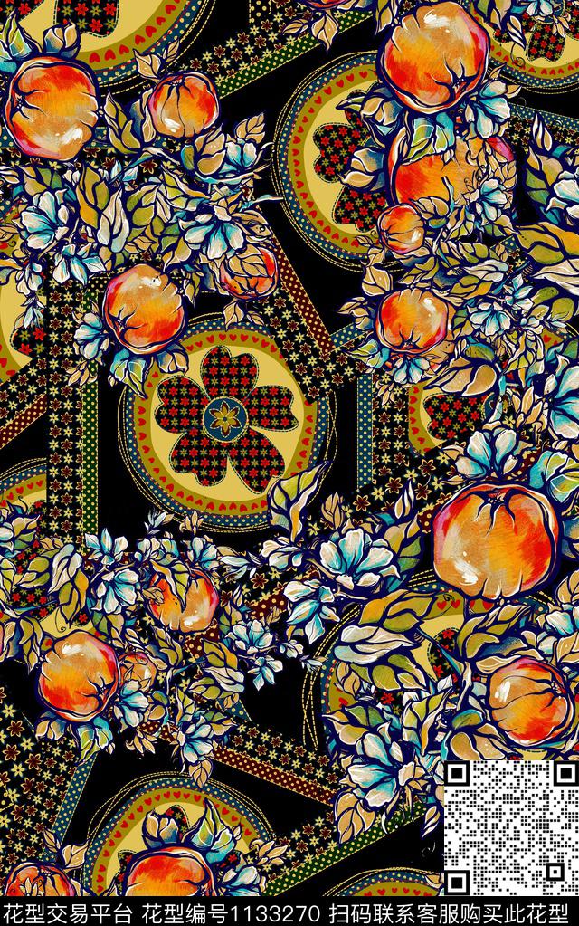 抽象肌理小碎花数码印花华亿平台下载（图片编号: 1133270） - 瓦栏（Walan）