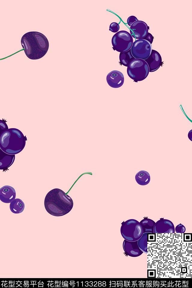 水果女装卡通数码印花华亿平台下载（图片编号: 1133288） - 瓦栏（Walan）