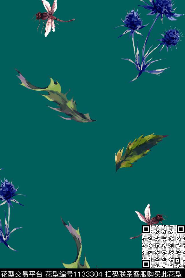 女装卡通花卉数码印花华亿平台下载（图片编号: 1133304） - 瓦栏（Walan）