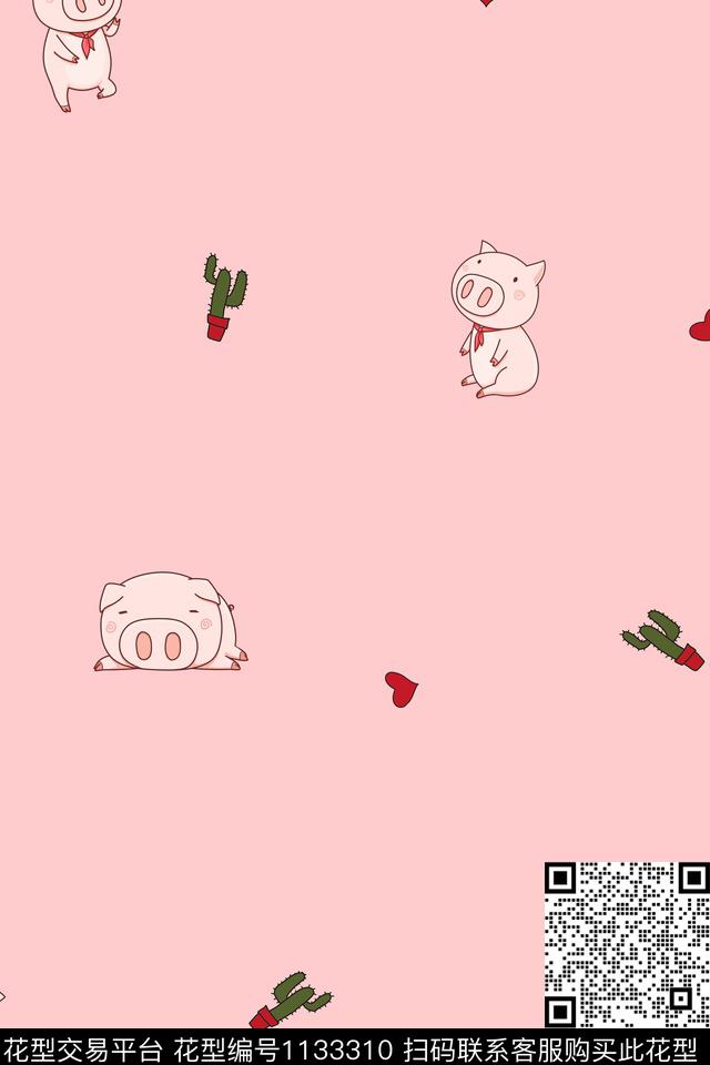 趣味女装动物数码印花华亿平台下载（图片编号: 1133310） - 瓦栏（Walan）