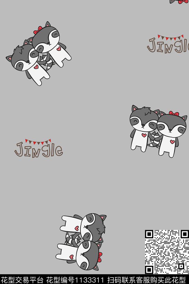 趣味女装动物数码印花华亿平台下载（图片编号: 1133311） - 瓦栏（Walan）