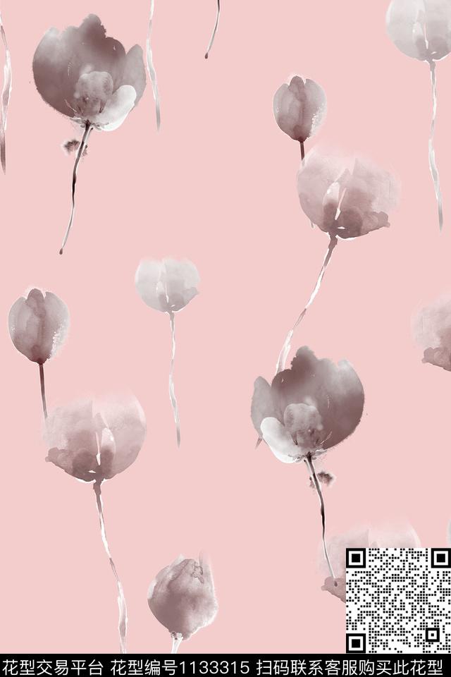 女装卡通花卉数码印花华亿平台下载（图片编号: 1133315） - 瓦栏（Walan）