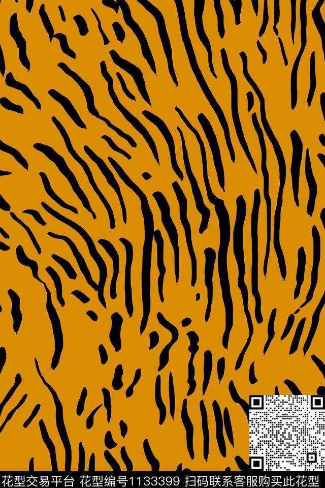 黑白条纹斑马纹女装传统印花华亿平台下载（图片编号: 1133399） - 瓦栏（Walan）