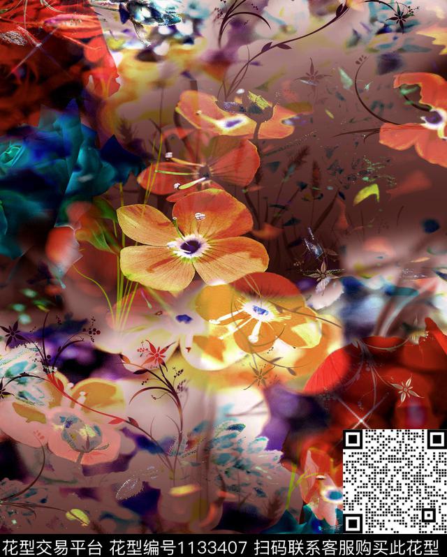 植物女装数码华亿平台数码印花华亿平台下载（图片编号: 1133407） - 瓦栏（Walan）