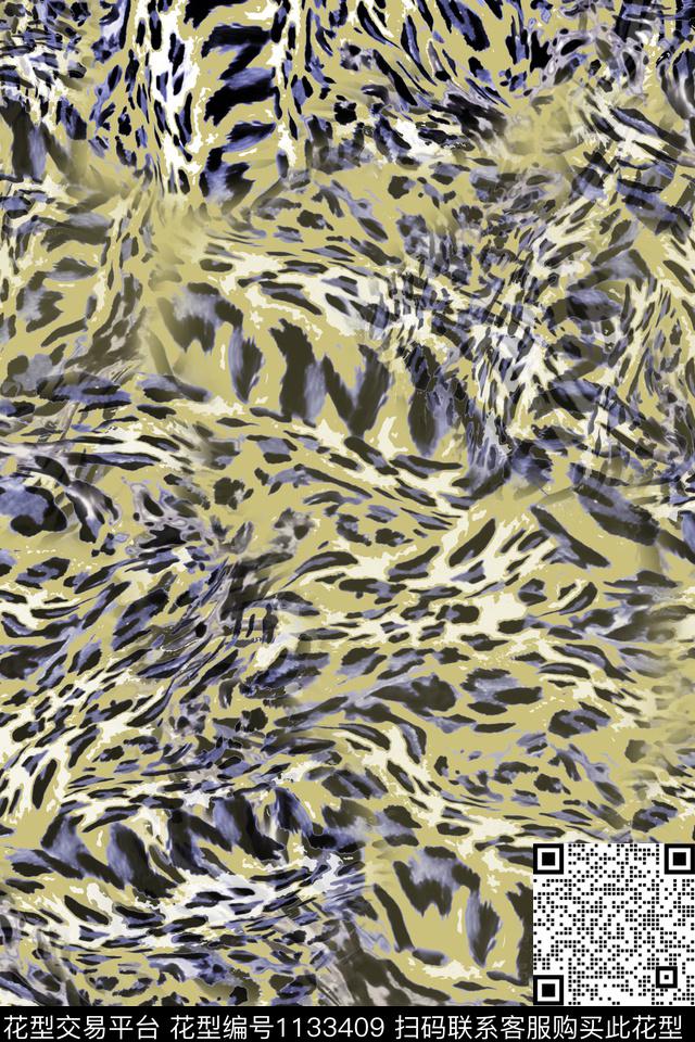 动物纹抽象迷彩图案数码印花华亿平台下载（图片编号: 1133409） - 瓦栏（Walan）