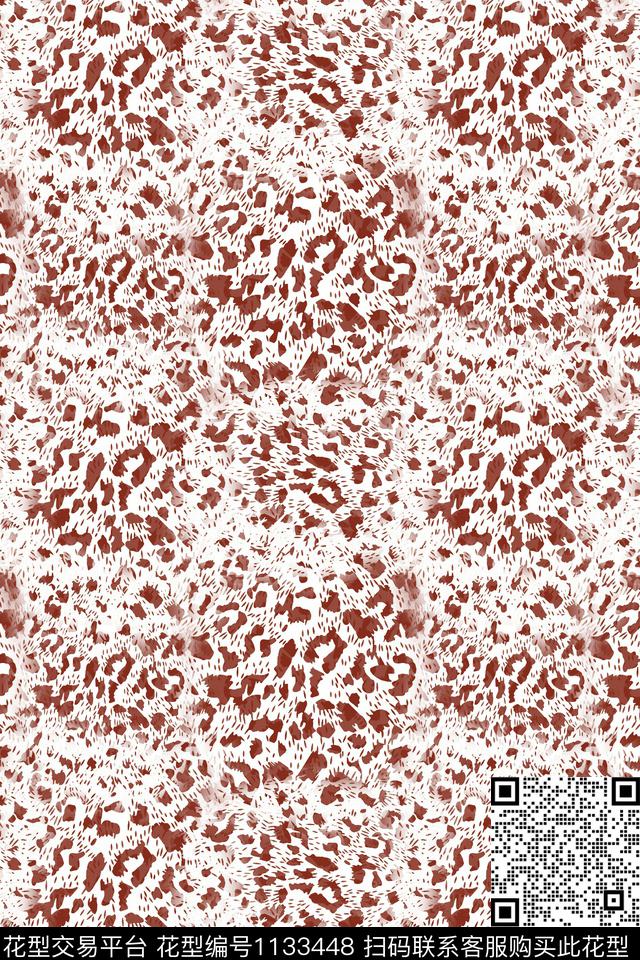 动物纹抽象格子图案传统印花华亿平台下载（图片编号: 1133448） - 瓦栏（Walan）