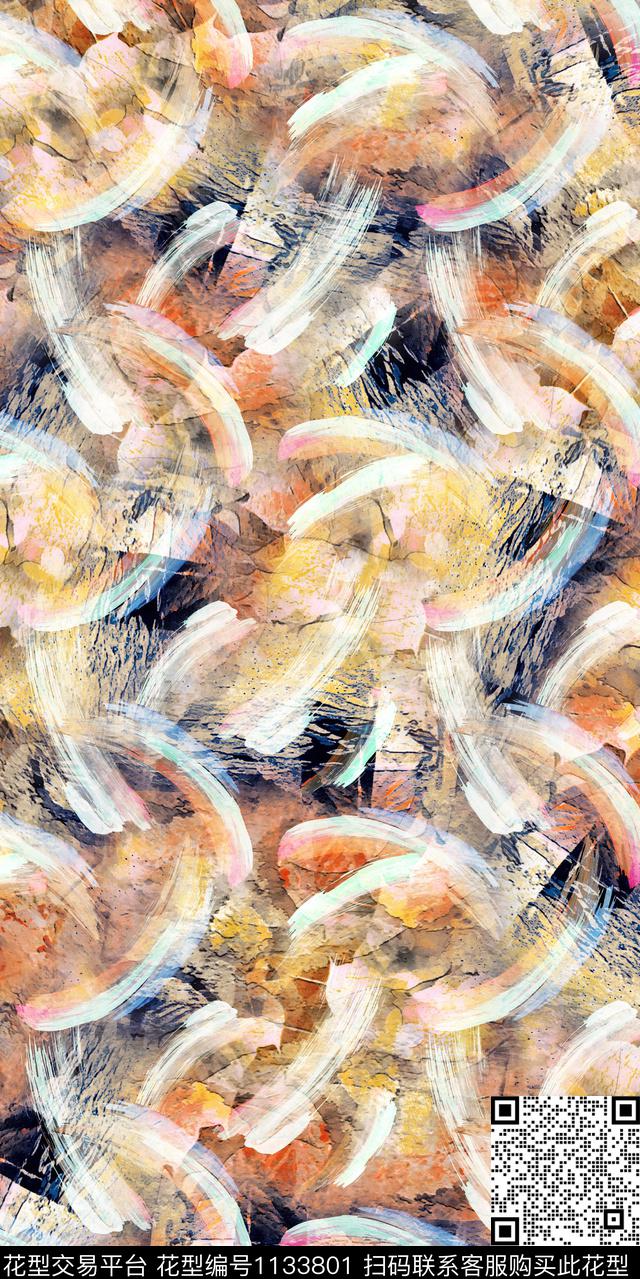 大牌风抽象数码华亿平台数码印花华亿平台下载（图片编号: 1133801） - 瓦栏（Walan）