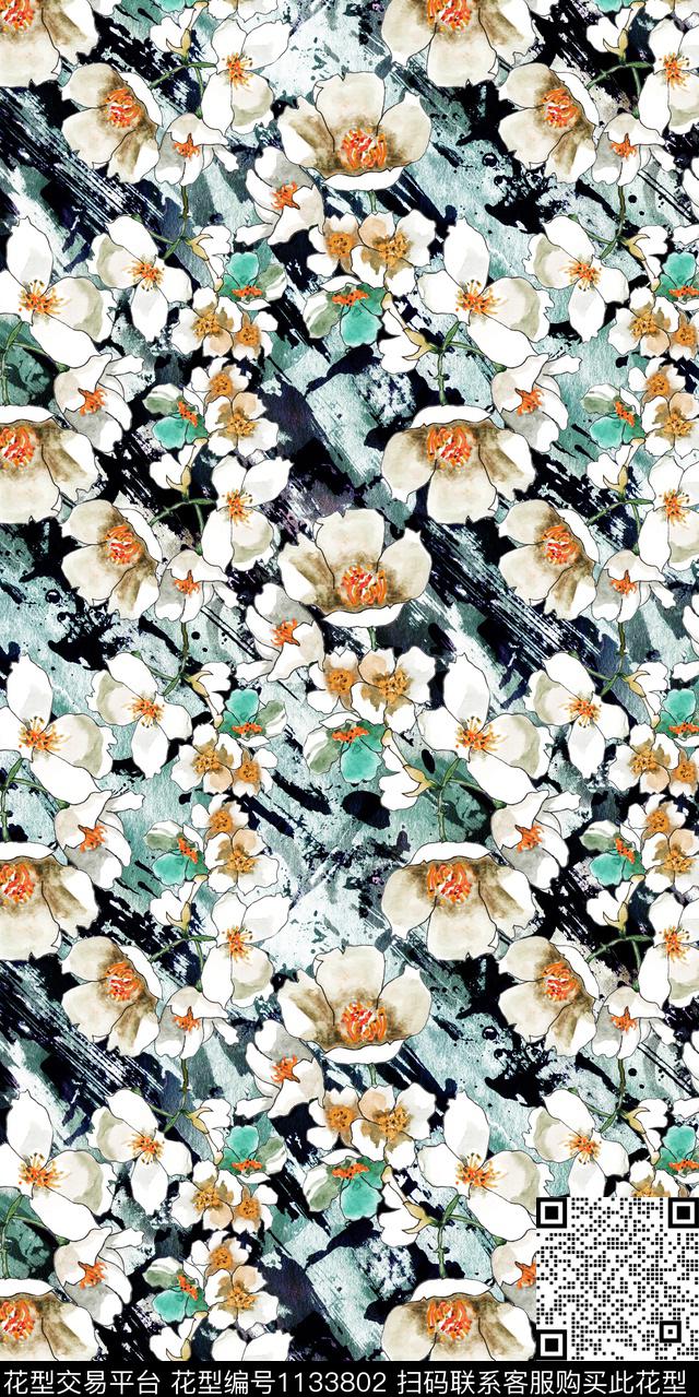 大牌风抽象数码华亿平台数码印花华亿平台下载（图片编号: 1133802） - 瓦栏（Walan）