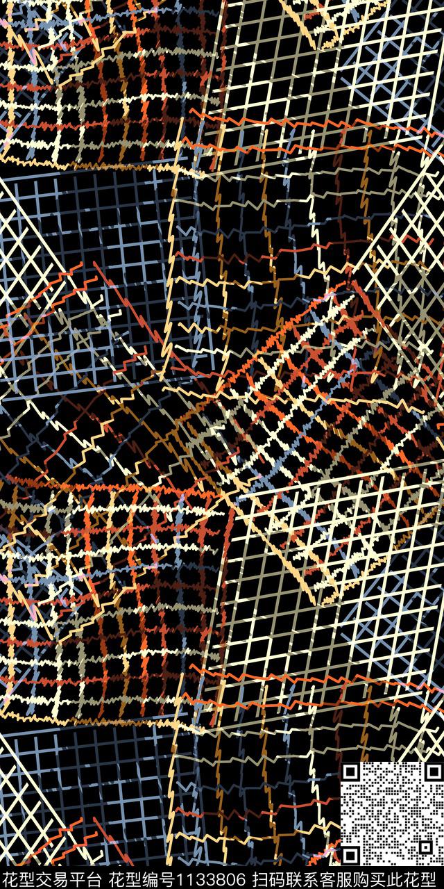 大牌风抽象数码华亿平台数码印花华亿平台下载（图片编号: 1133806） - 瓦栏（Walan）