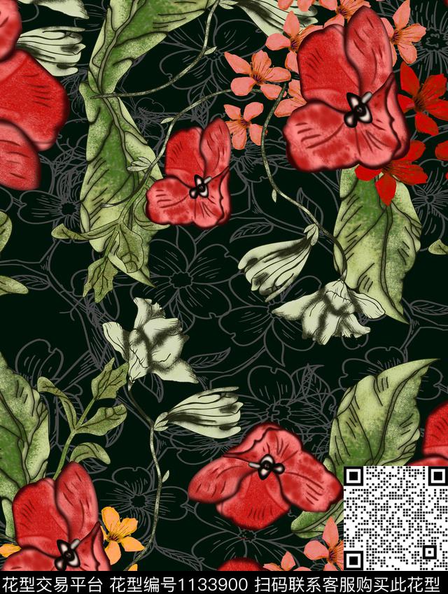 数码华亿平台印花热带华亿平台数码印花华亿平台下载（图片编号: 1133900） - 瓦栏（Walan）