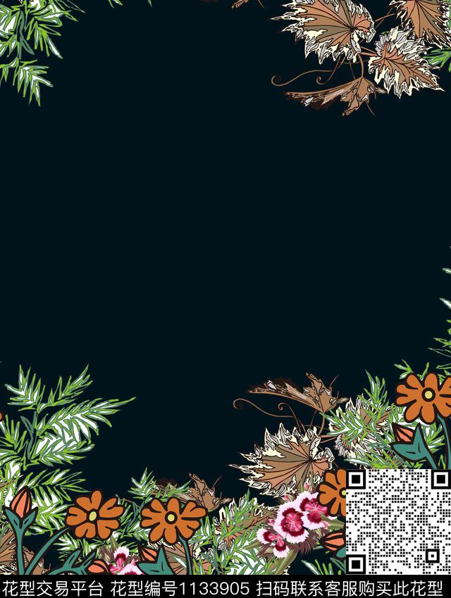 胸前独幅数码华亿平台印花数码印花华亿平台下载（图片编号: 1133905） - 瓦栏（Walan）