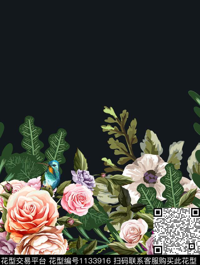 定位花热带华亿平台女装数码印花华亿平台下载（图片编号: 1133916） - 瓦栏（Walan）