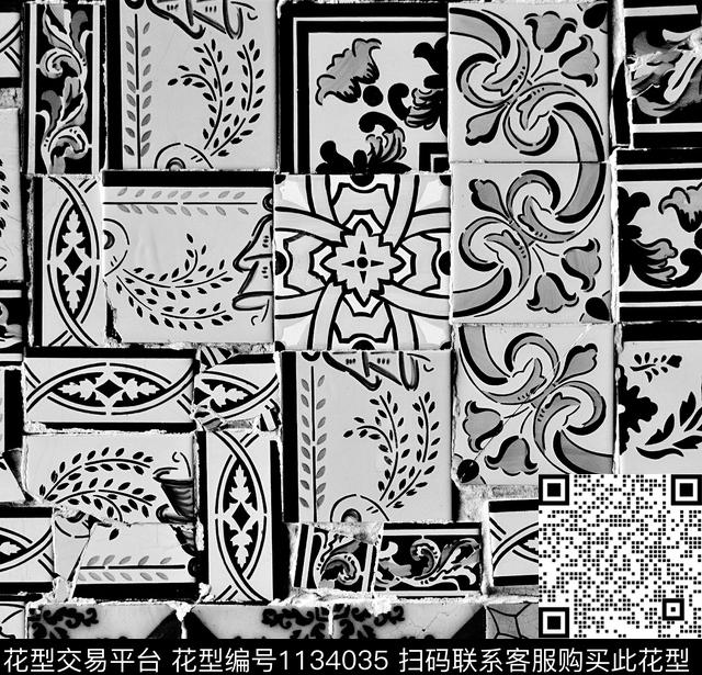 大牌风抽象条纹数码印花华亿平台下载（图片编号: 1134035） - 瓦栏（Walan）