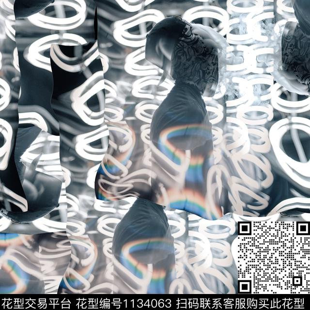 PRADA抽象男装大牌男装数码印花华亿平台下载（图片编号: 1134063） - 瓦栏（Walan）