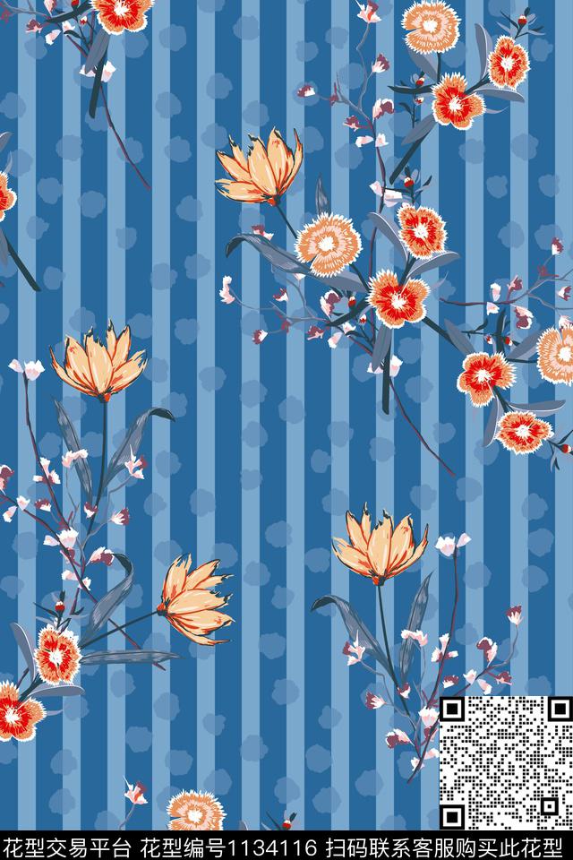 树枝线条几何传统印花华亿平台下载（图片编号: 1134116） - 瓦栏（Walan）