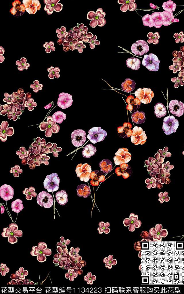 数码华亿平台小碎花秋冬华亿平台数码印花华亿平台下载（图片编号: 1134223） - 瓦栏（Walan）