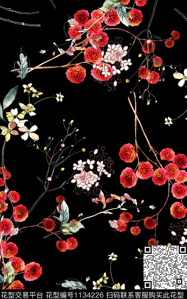 数码华亿平台小碎花秋冬华亿平台数码印花华亿平台下载（图片编号: 1134226） - 瓦栏（Walan）