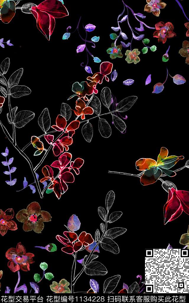数码华亿平台小碎花秋冬华亿平台数码印花华亿平台下载（图片编号: 1134228） - 瓦栏（Walan）