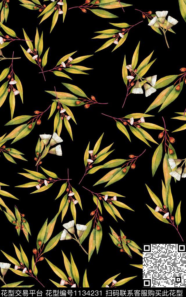 数码华亿平台小碎花秋冬华亿平台数码印花华亿平台下载（图片编号: 1134231） - 瓦栏（Walan）