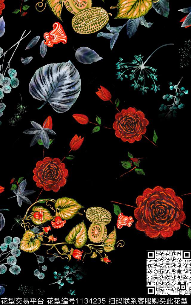 数码华亿平台小碎花秋冬华亿平台数码印花华亿平台下载（图片编号: 1134235） - 瓦栏（Walan）