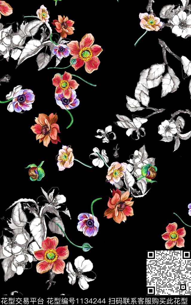数码华亿平台小碎花秋冬华亿平台数码印花华亿平台下载（图片编号: 1134244） - 瓦栏（Walan）