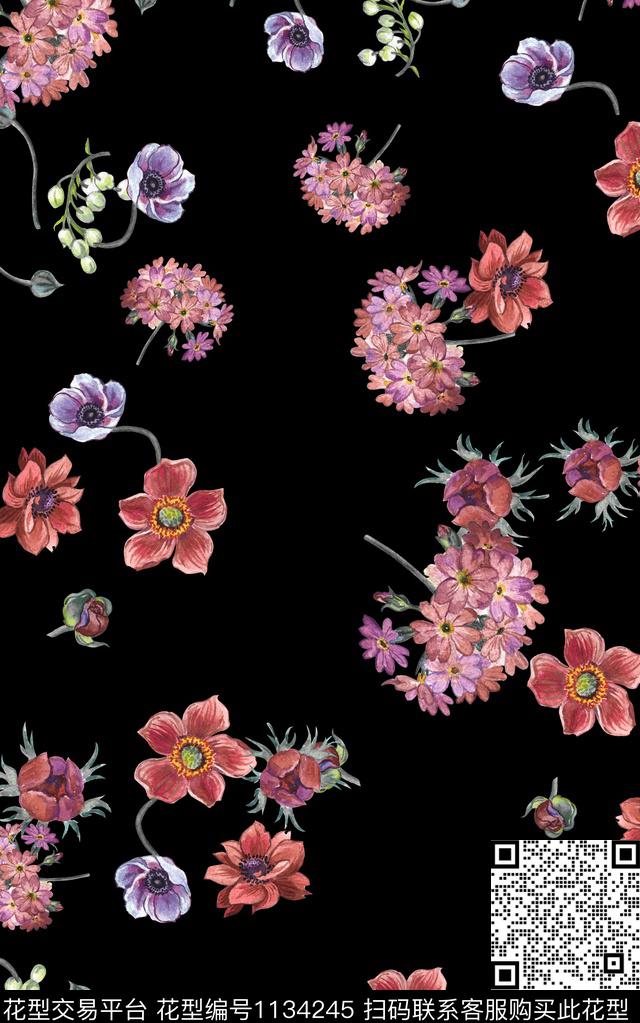 数码华亿平台小碎花秋冬华亿平台数码印花华亿平台下载（图片编号: 1134245） - 瓦栏（Walan）