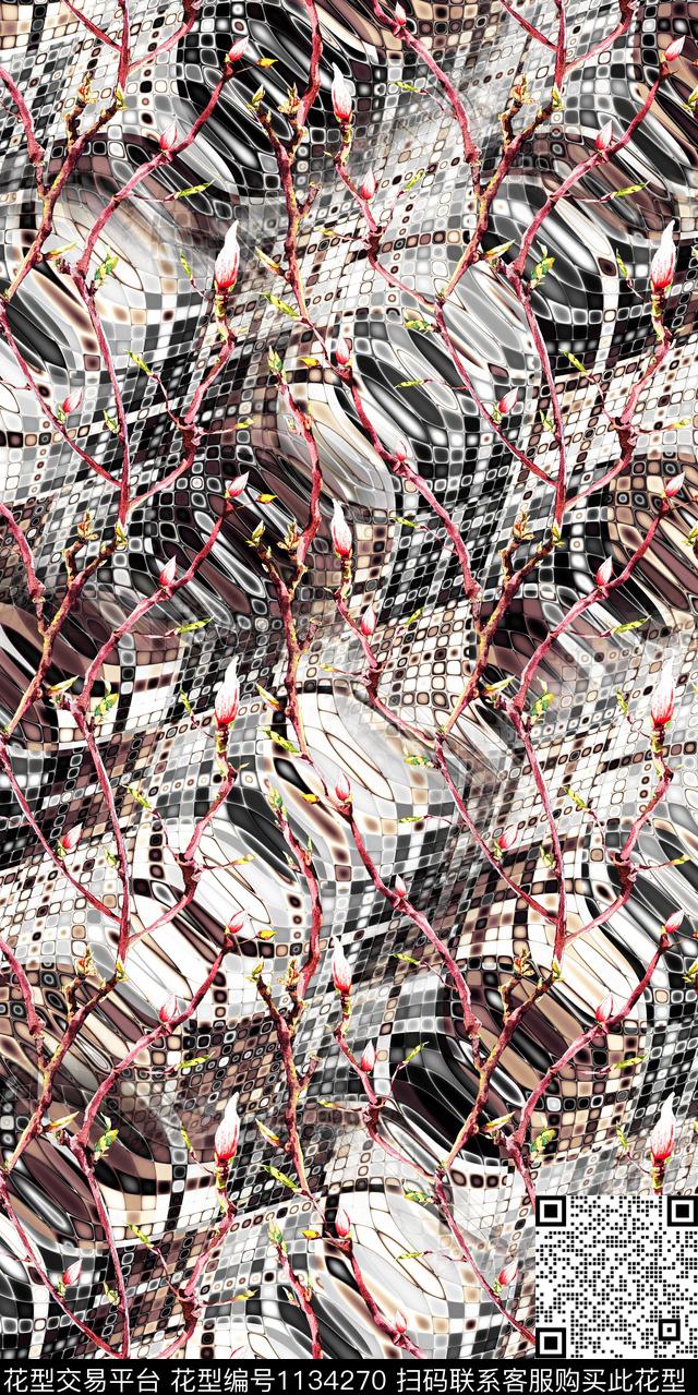 抽象大牌风数码华亿平台数码印花华亿平台下载（图片编号: 1134270） - 瓦栏（Walan）