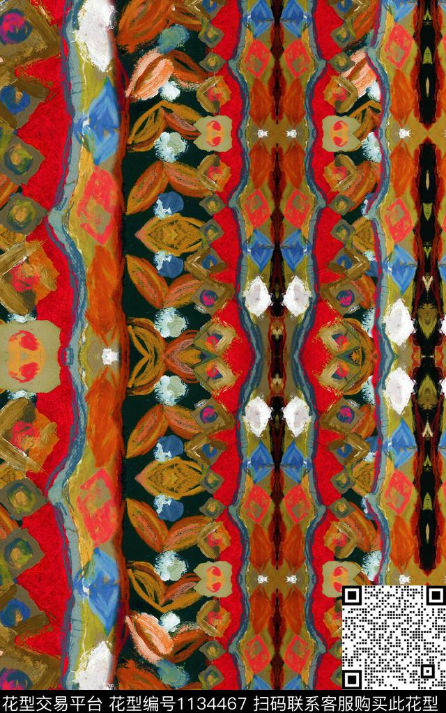 深圳民族风中老年数码印花华亿平台下载（图片编号: 1134467） - 瓦栏（Walan）