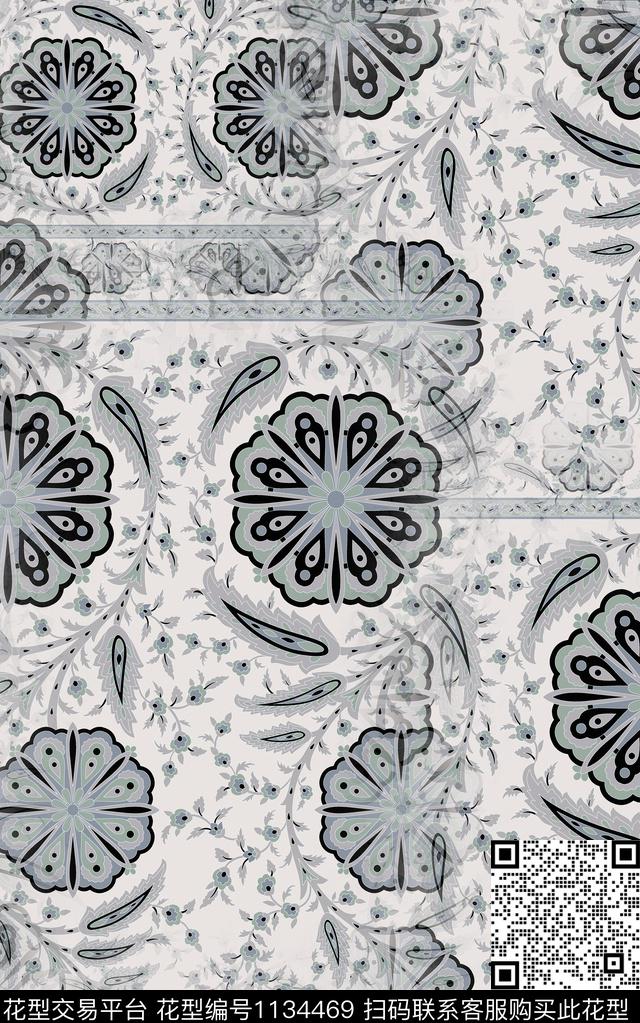 深圳民族风中老年数码印花华亿平台下载（图片编号: 1134469） - 瓦栏（Walan）