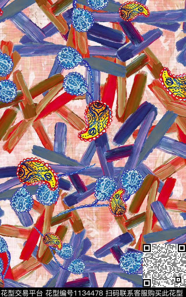 深圳民族风中老年数码印花华亿平台下载（图片编号: 1134478） - 瓦栏（Walan）