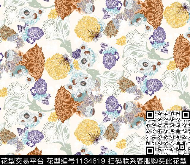 年轻女性女装数码华亿平台数码印花华亿平台下载（图片编号: 1134619） - 瓦栏（Walan）