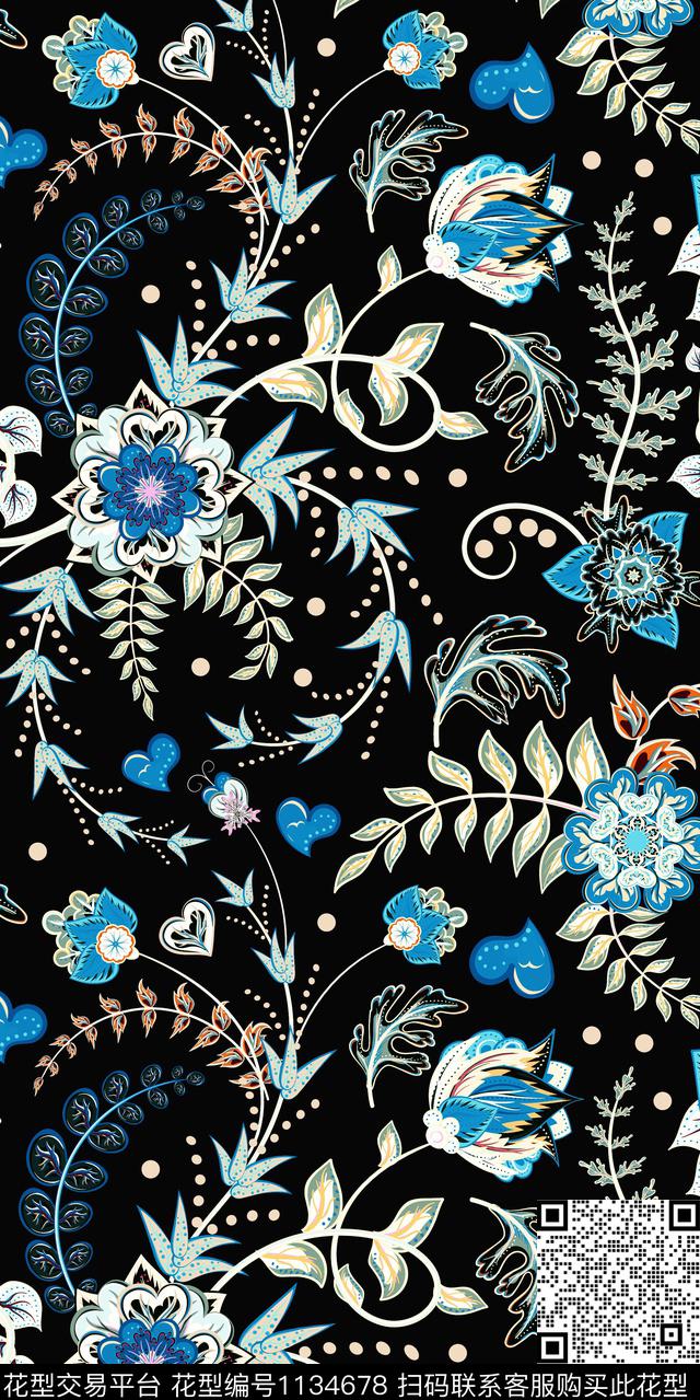 大牌风数码华亿平台花卉数码印花华亿平台下载（图片编号: 1134678） - 瓦栏（Walan）
