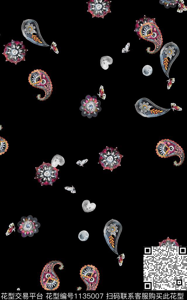 佩斯利中老年秋冬华亿平台数码印花华亿平台下载（图片编号: 1135007） - 瓦栏（Walan）