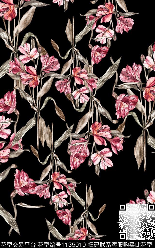 秋冬华亿平台花卉中老年数码印花华亿平台下载（图片编号: 1135010） - 瓦栏（Walan）