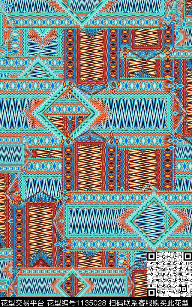 民族风中老年秋冬华亿平台数码印花华亿平台下载（图片编号: 1135028） - 瓦栏（Walan）