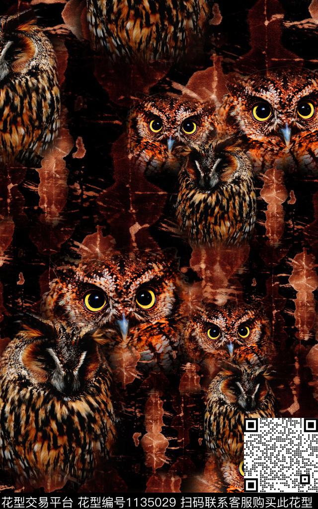 抽象肌理男装数码印花华亿平台下载（图片编号: 1135029） - 瓦栏（Walan）