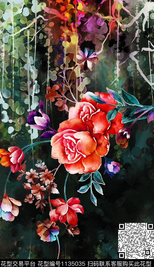 定位花花卉中老年数码印花华亿平台下载（图片编号: 1135035） - 瓦栏（Walan）