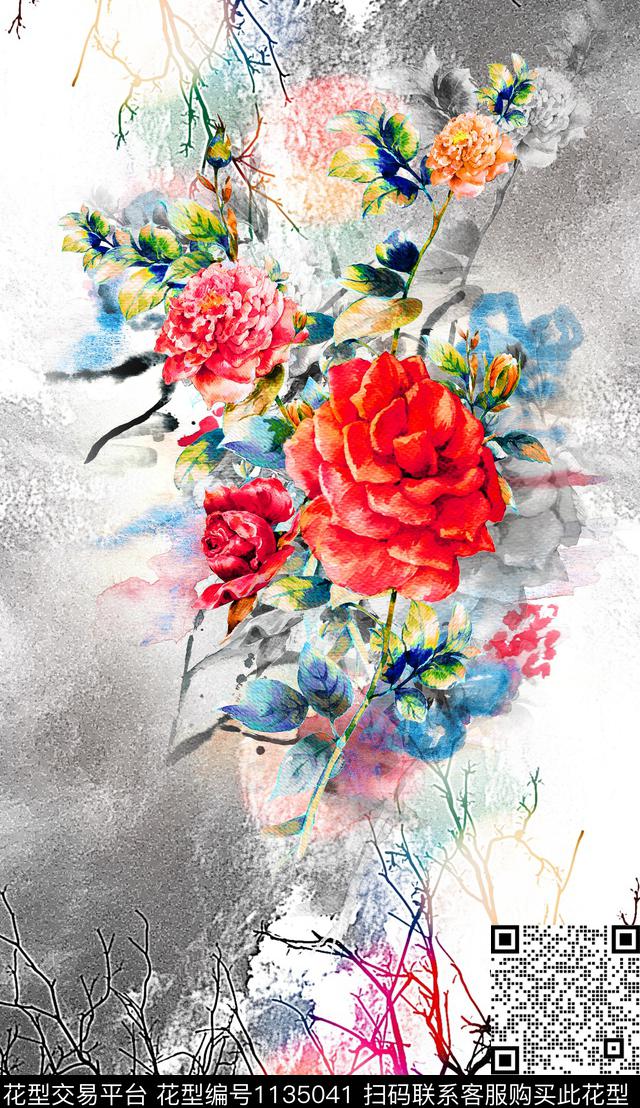 定位花花卉中老年数码印花华亿平台下载（图片编号: 1135041） - 瓦栏（Walan）