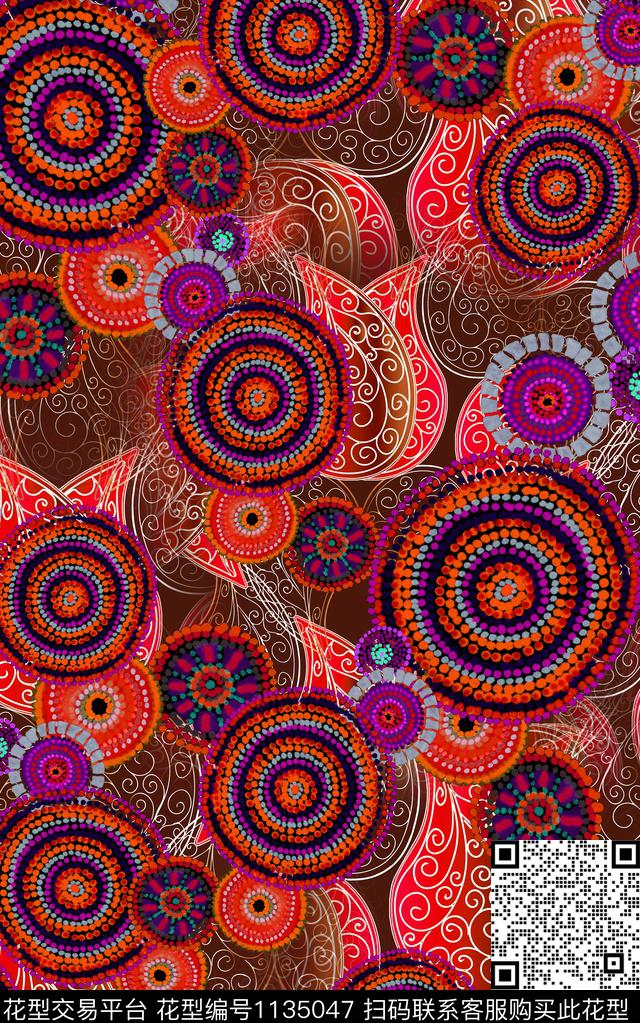 民族风中老年秋冬华亿平台数码印花华亿平台下载（图片编号: 1135047） - 瓦栏（Walan）