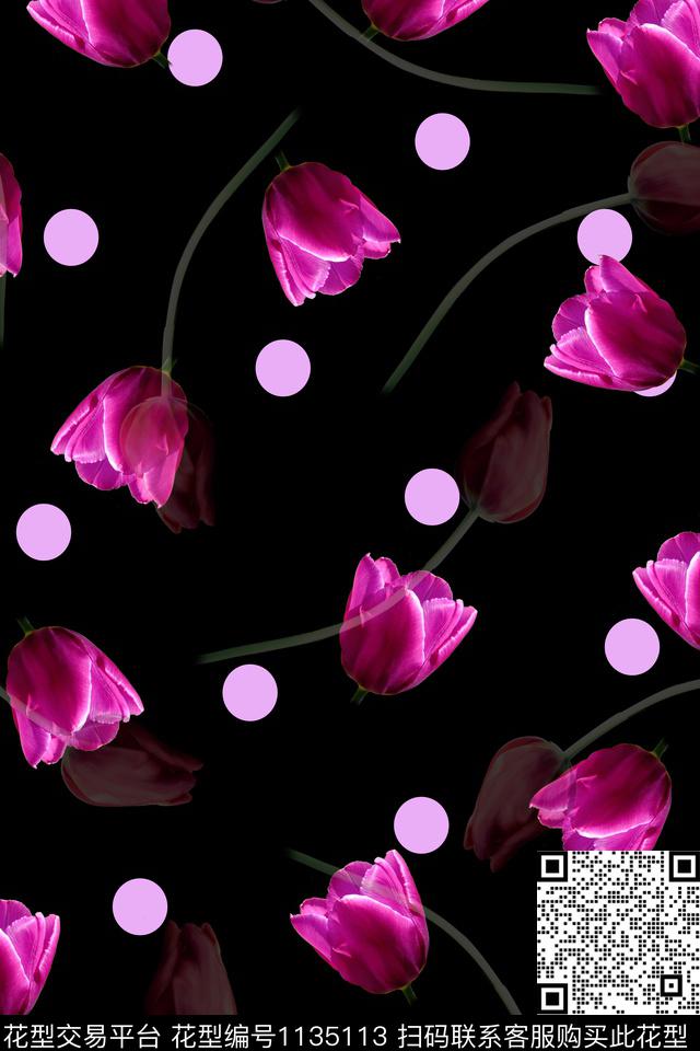 时尚数码华亿平台花卉数码印花华亿平台下载（图片编号: 1135113） - 瓦栏（Walan）