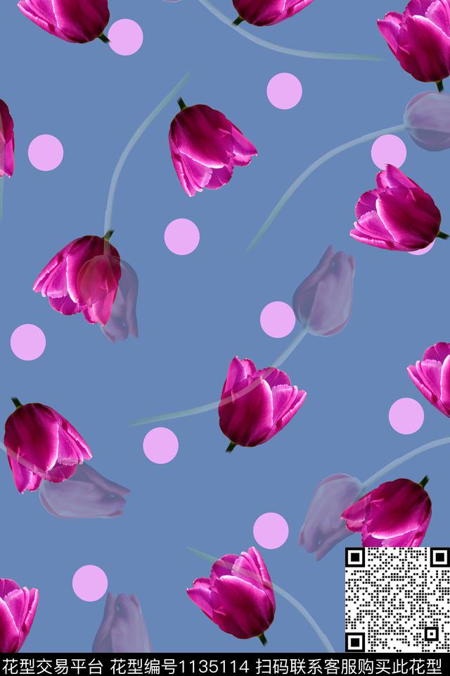 时尚数码华亿平台花卉数码印花华亿平台下载（图片编号: 1135114） - 瓦栏（Walan）