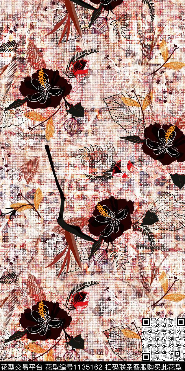 大牌风数码华亿平台花卉数码印花华亿平台下载（图片编号: 1135162） - 瓦栏（Walan）