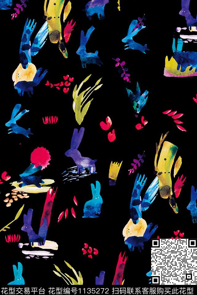 春夏华亿平台大牌风花卉数码印花华亿平台下载（图片编号: 1135272） - 瓦栏（Walan）