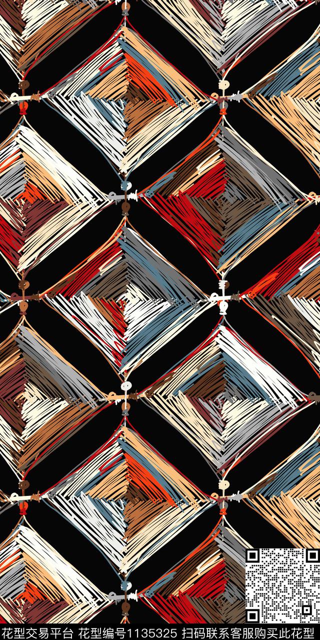 大牌风数码华亿平台几何数码印花华亿平台下载（图片编号: 1135325） - 瓦栏（Walan）