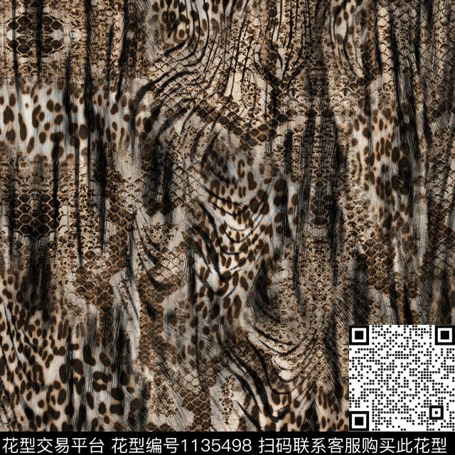 豹纹蛇纹兽纹数码印花华亿平台下载（图片编号: 1135498） - 瓦栏（Walan）
