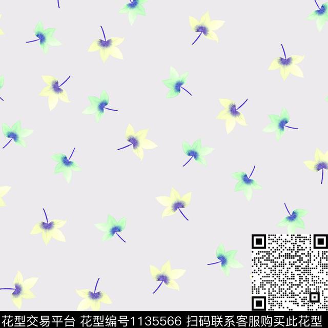 手绘花卉素雅数码华亿平台数码印花华亿平台下载（图片编号: 1135566） - 瓦栏（Walan）